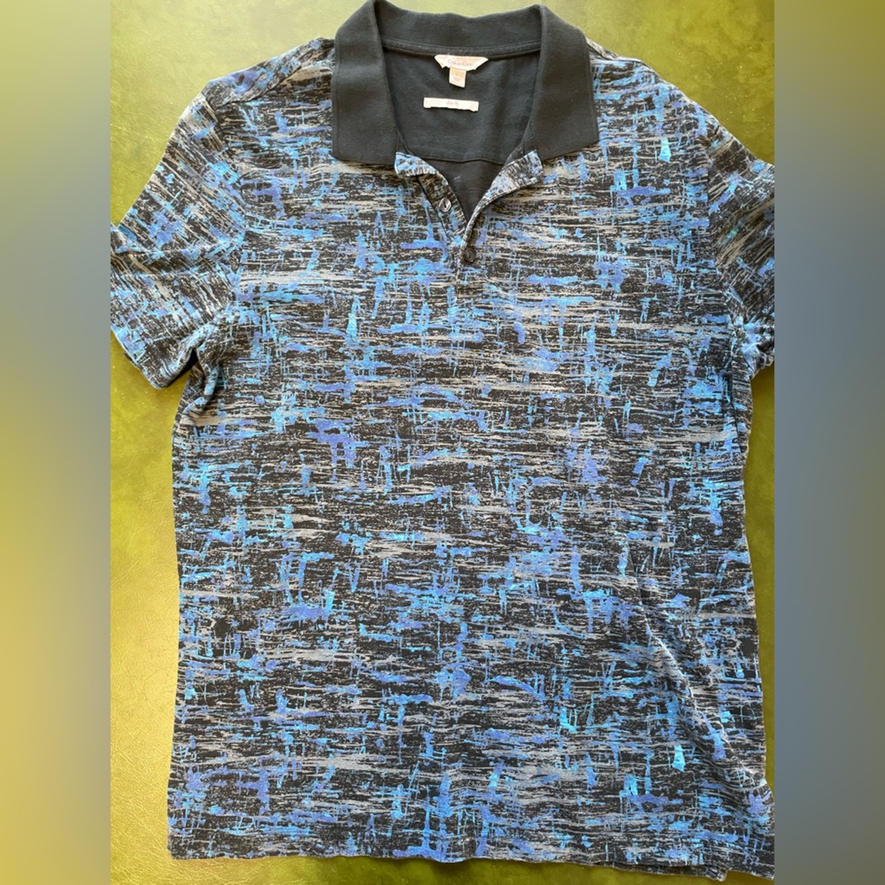Calvin Klein paint splatter polo